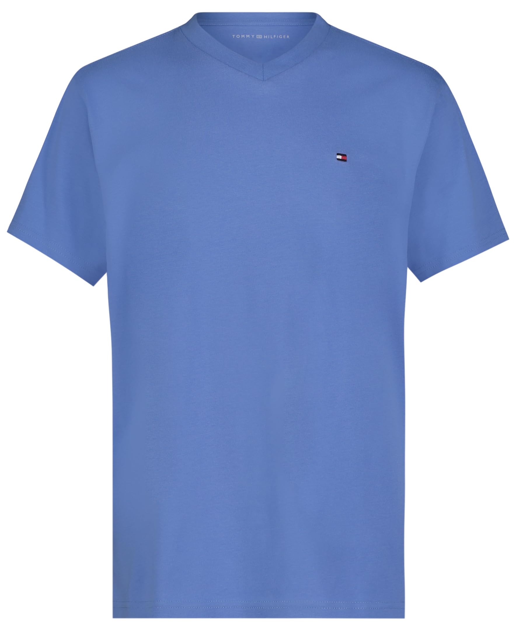 Tommy Hilfiger Boys' Short Sleeve Solid V-Neck T-Shirt, Soft, Comfortable, Relaxed Fit